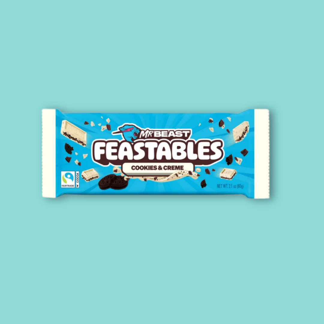 Chocolatina Mr Beast feastables cookies and creme