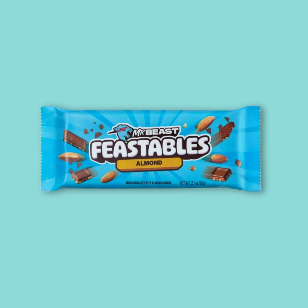 Chocolatina Mr Beast feastables almendras