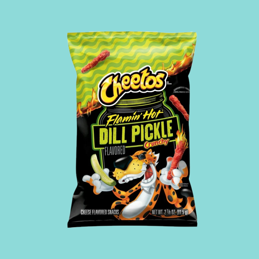 Cheetos Flamin Hot Dill pickle