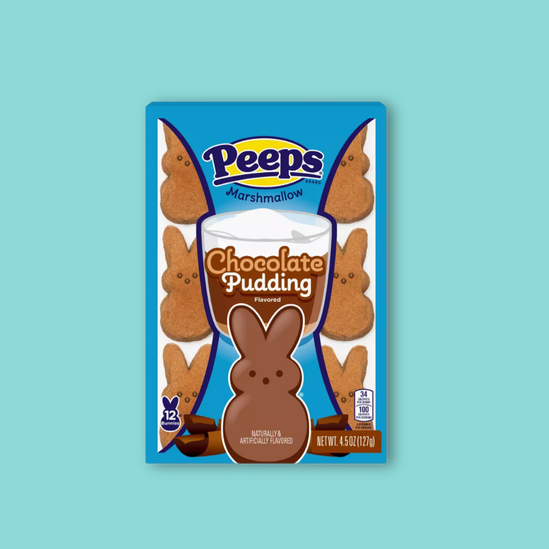 Malvaviscos peeps chocolate pudding
